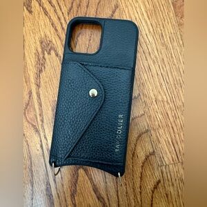 iPhone 12 Pro case/ wallet. Has strap hooks
